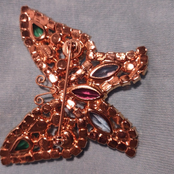 Kramer Multi-color Butterfly Pin - Picture 4 of 4